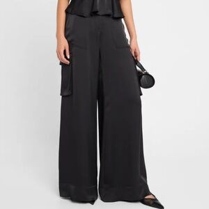 Toccin Maia Silky Satin Cargo Pants